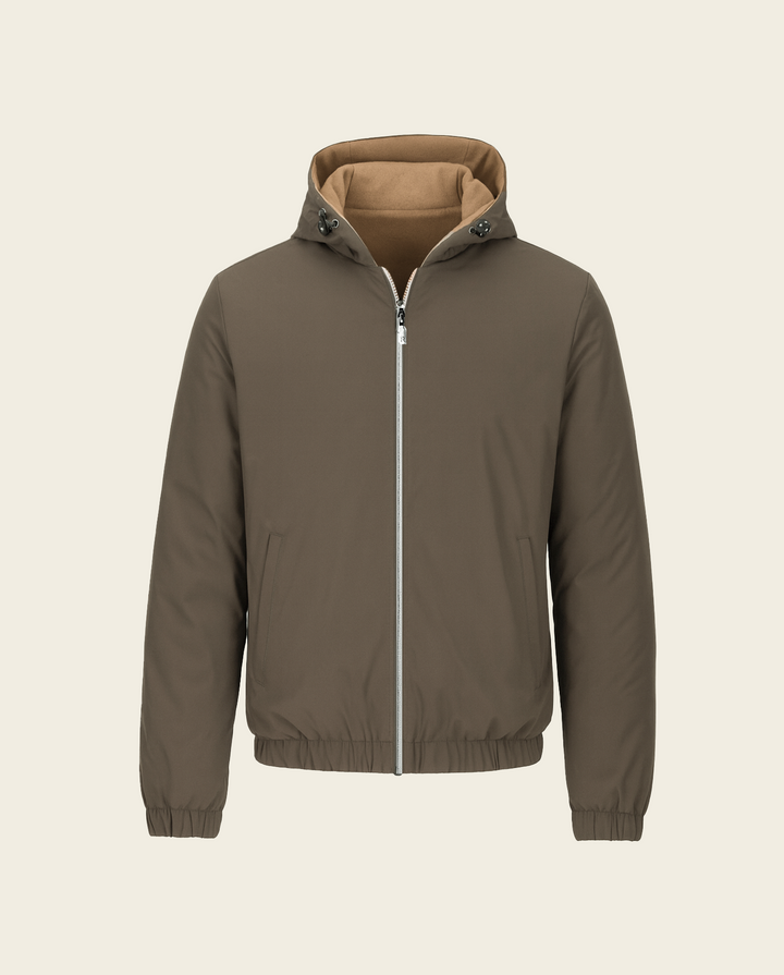 REVERSIBLE JACKET - BROWN/BEIGE